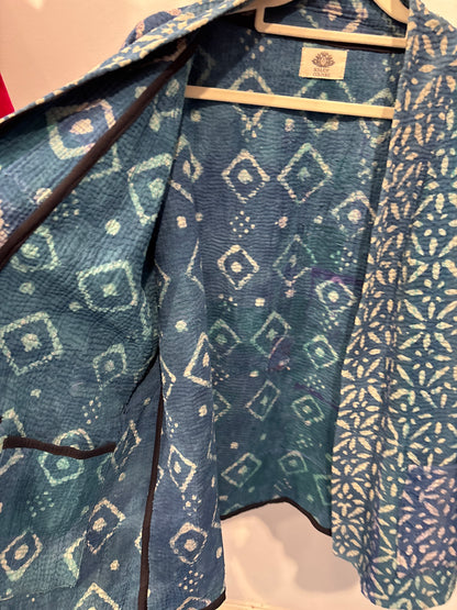 Kantha Blockprint jas-2 kanten l