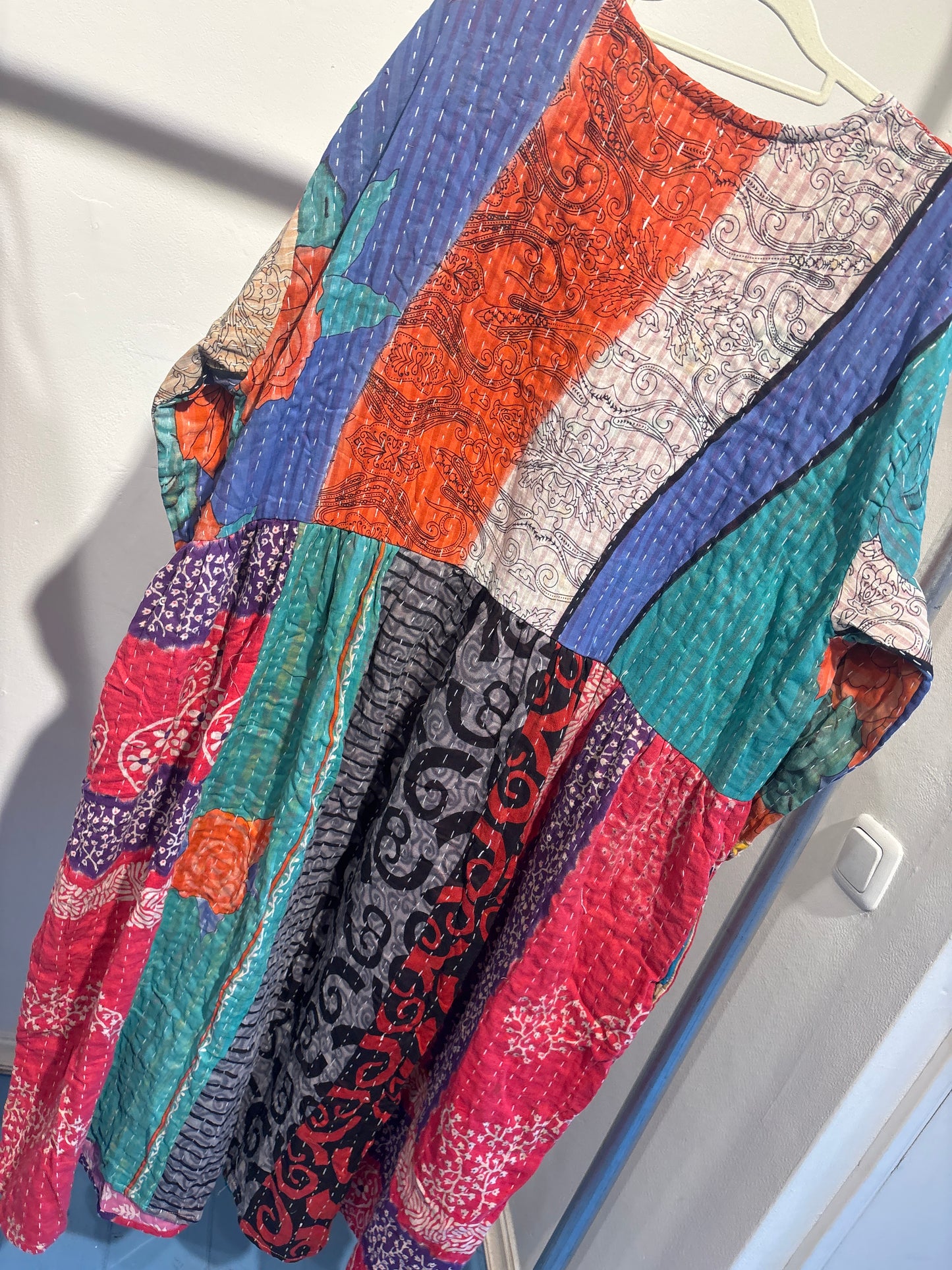 Kantha jurk lang- groot