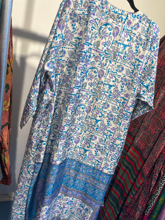 Recycled silk kimono lang