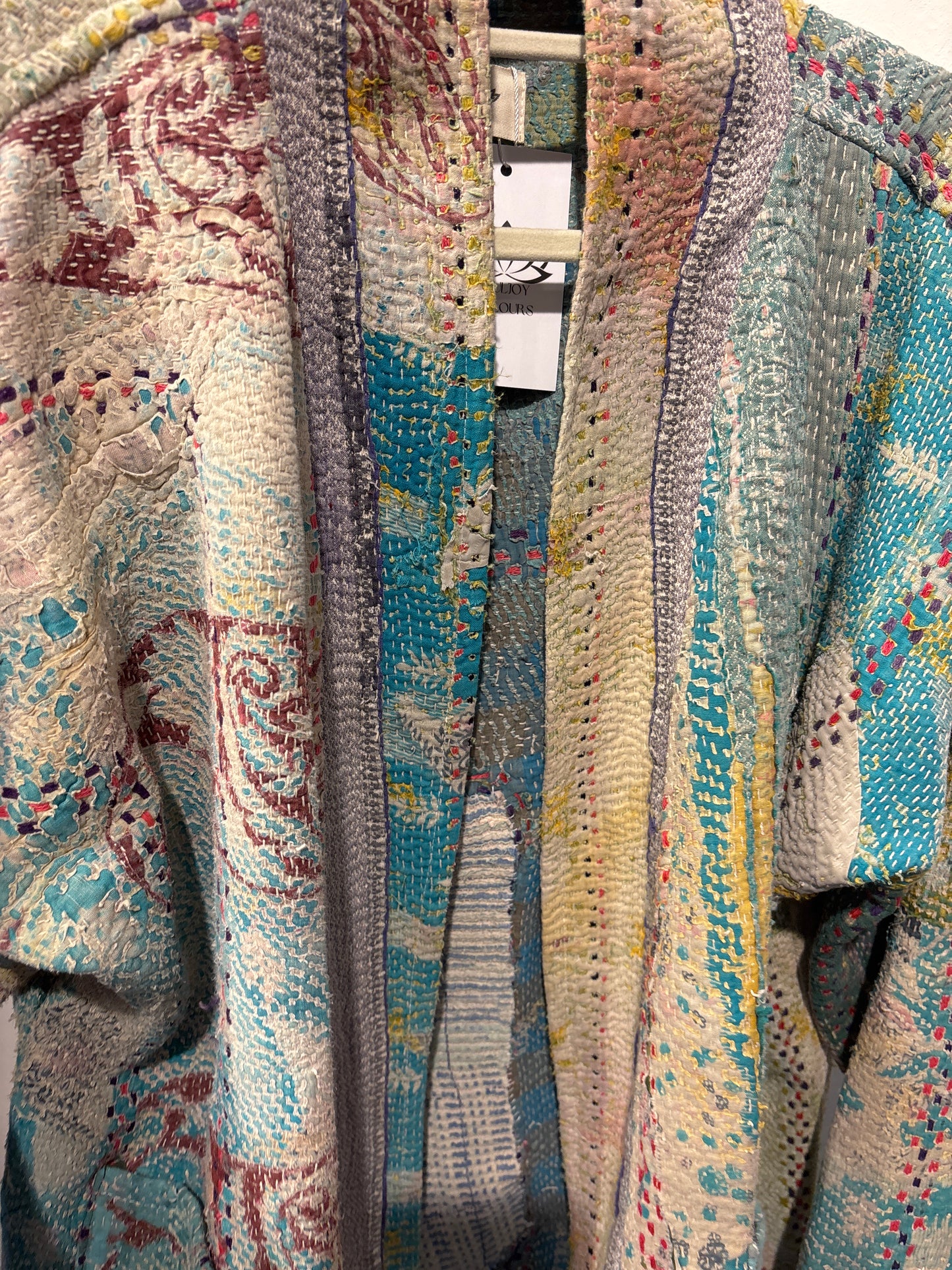 Kantha Blockprint jas-2 kanten