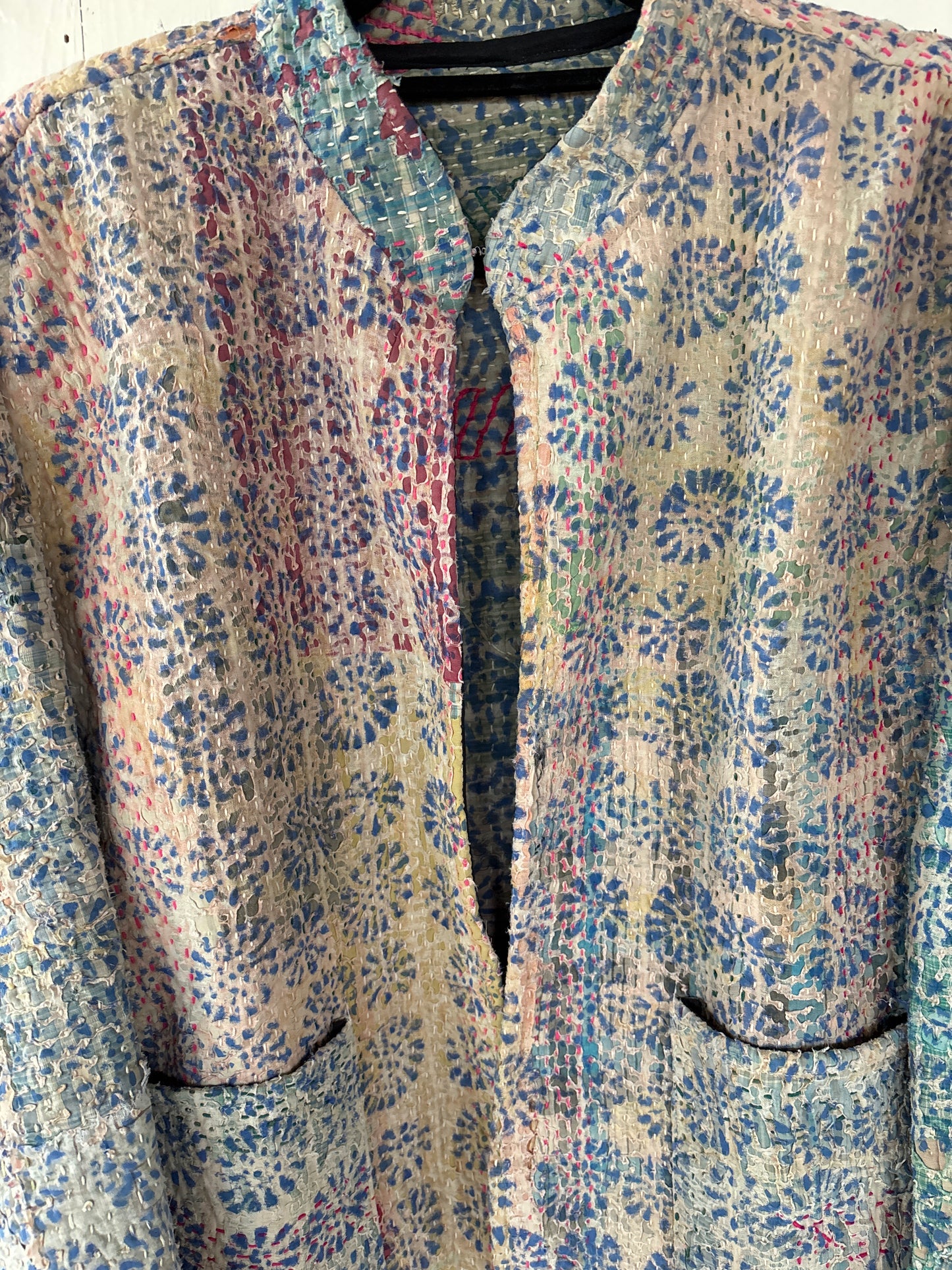 Kantha Blockprint jas - 2 kanten