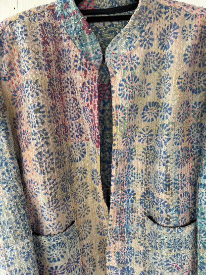 Kantha Blockprint jas - 2 kanten