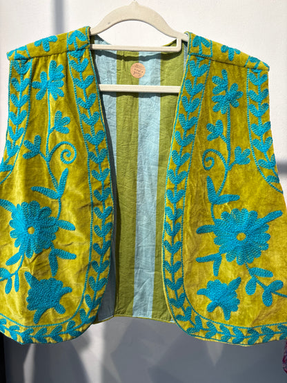 Gilet fluweel suzani-ruim