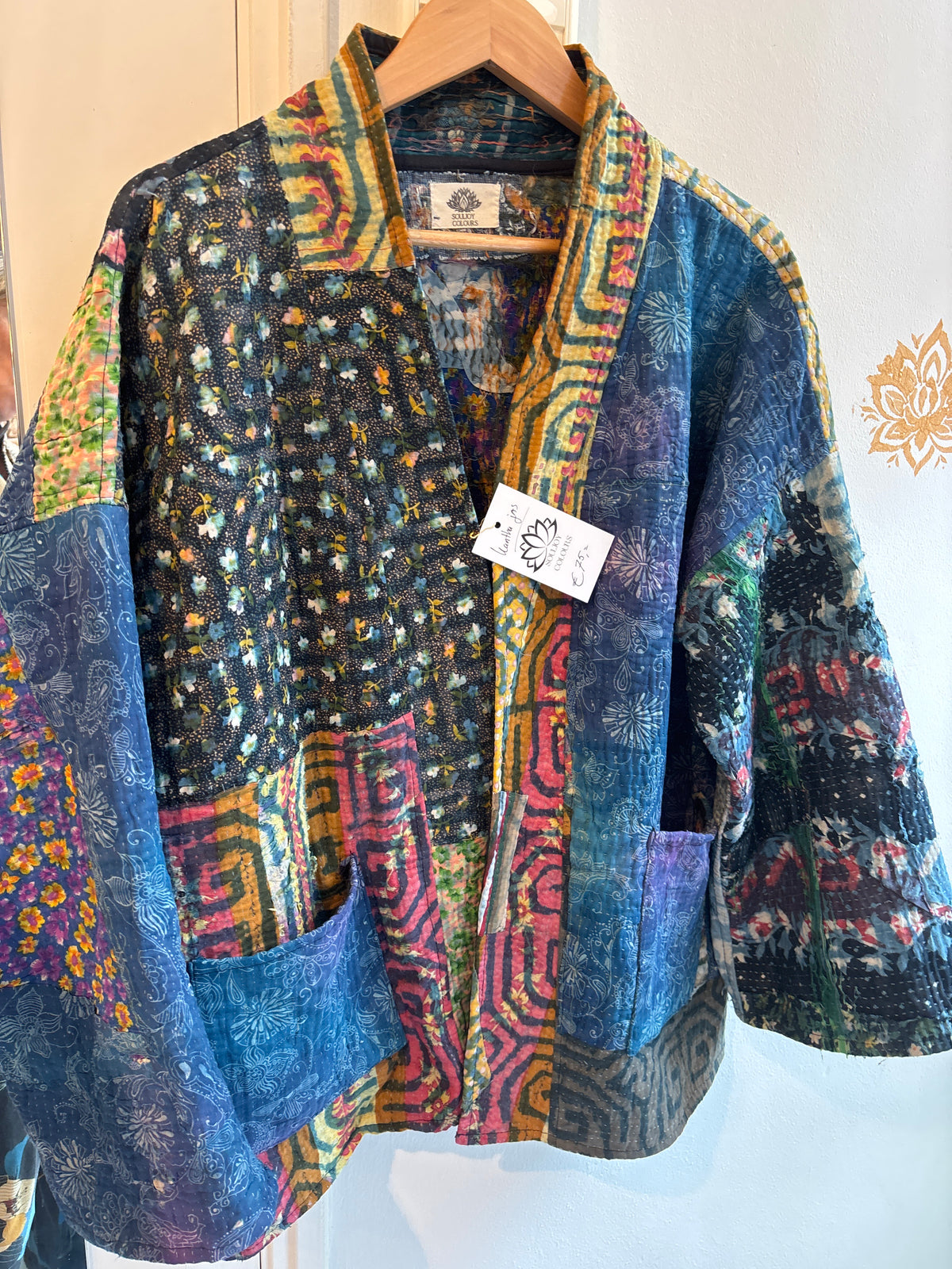 Kantha Blockprint jas-2 kanten