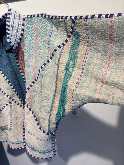 Kantha jas kort- 2 kanten