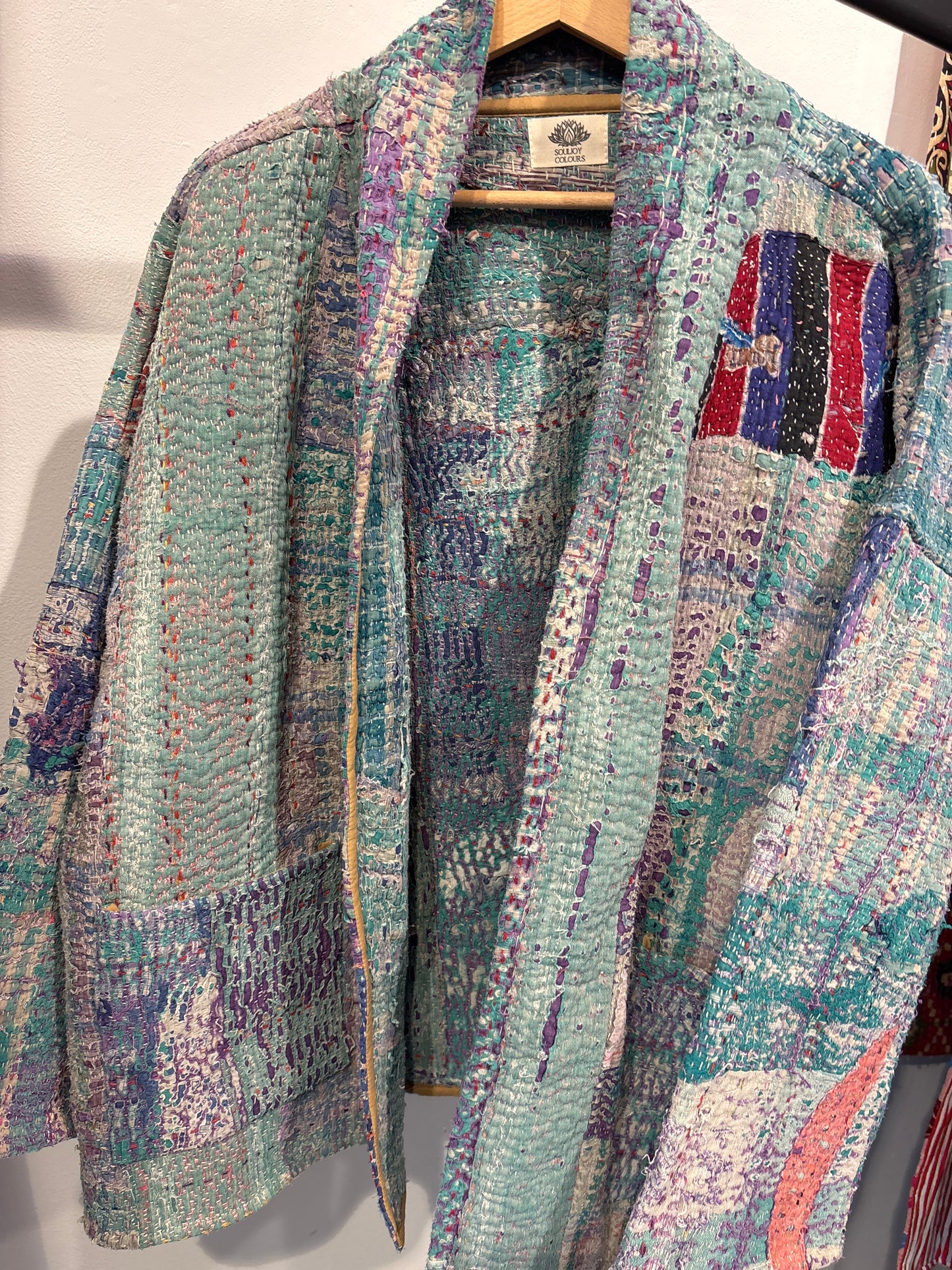 Kantha Blockprint jas-2 kanten