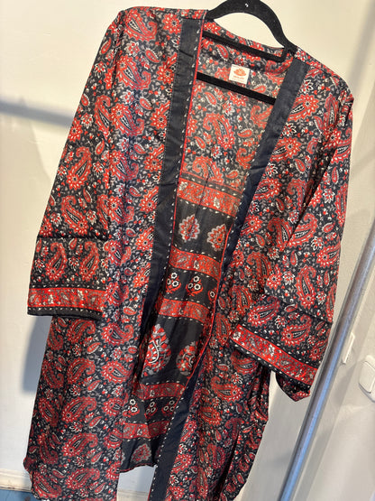 Zijden kimono halflang