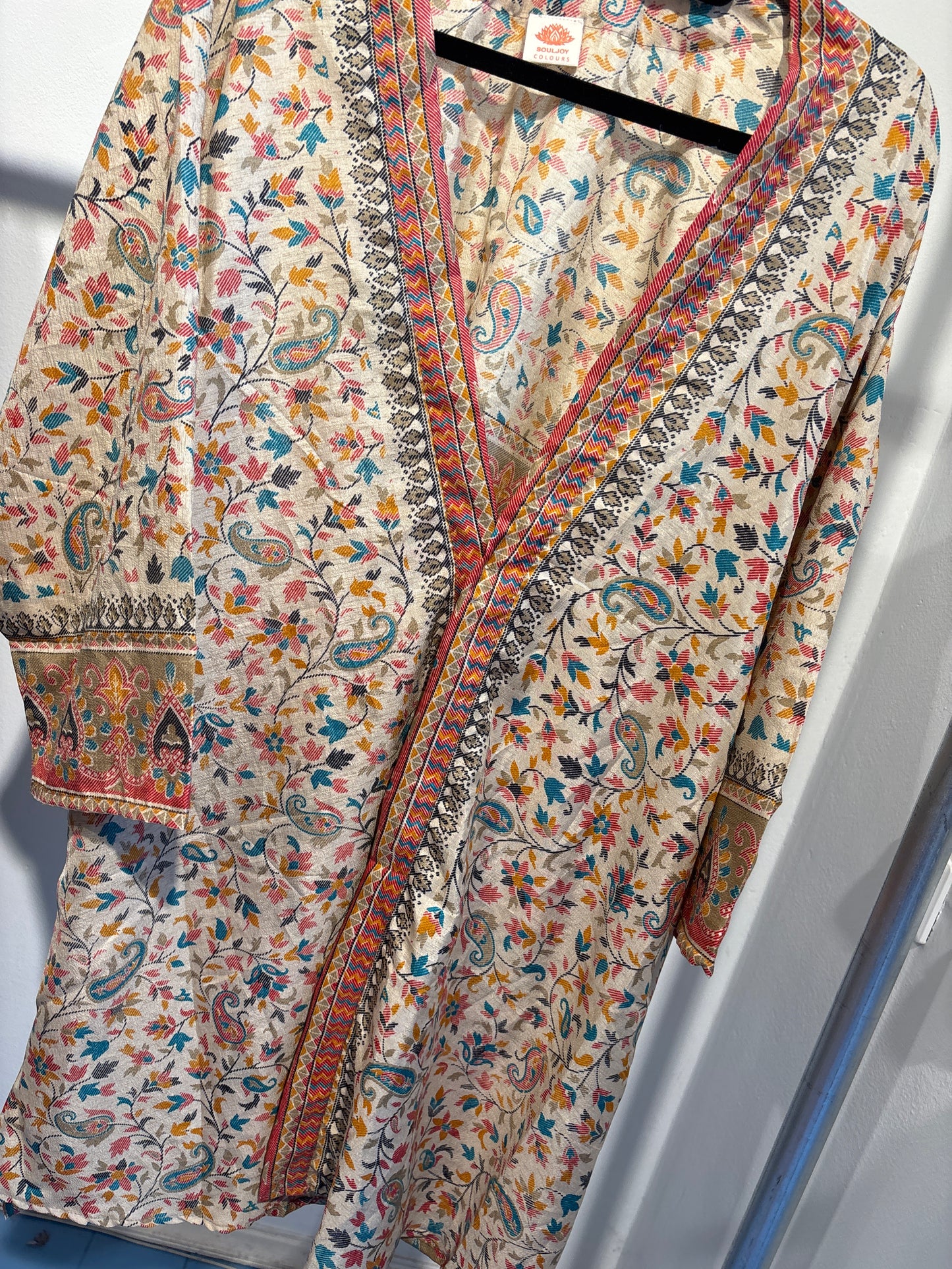 Zijden kimono halflang