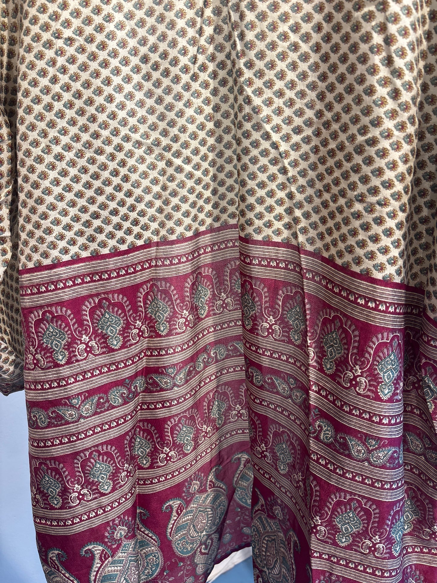 Zijden kimono halflang