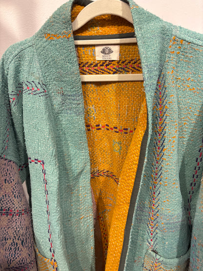 Kantha Blockprint jas-2 kanten