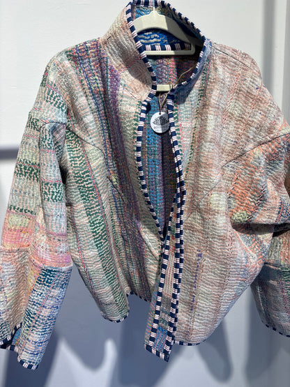 Kantha jas kort- 2 kanten