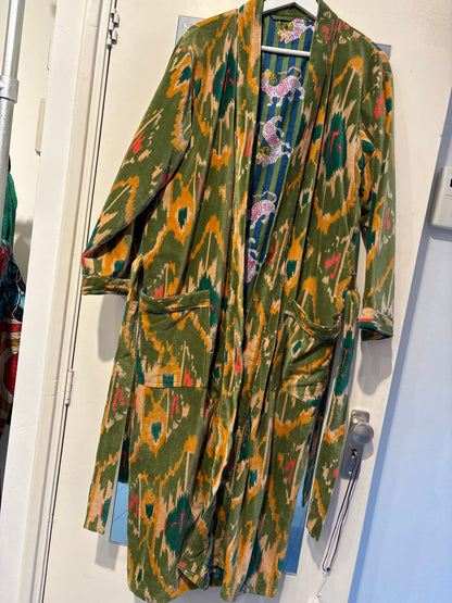 Lange fluwelen kimono