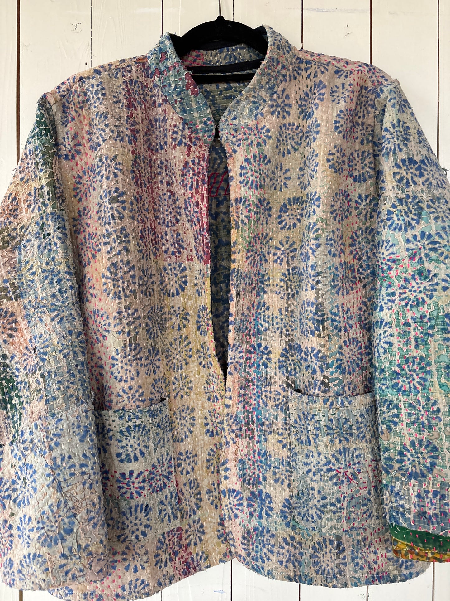 Kantha Blockprint jas - 2 kanten