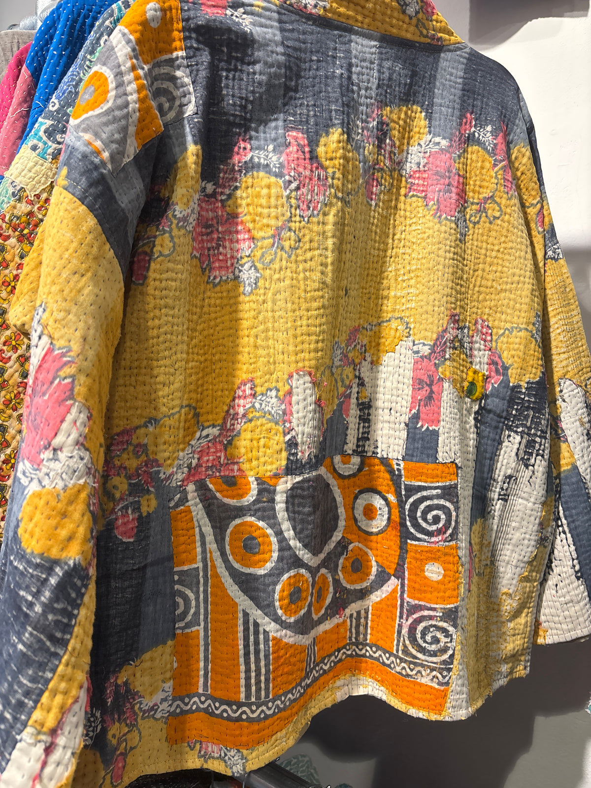 Kantha Blockprint jas-2 kanten