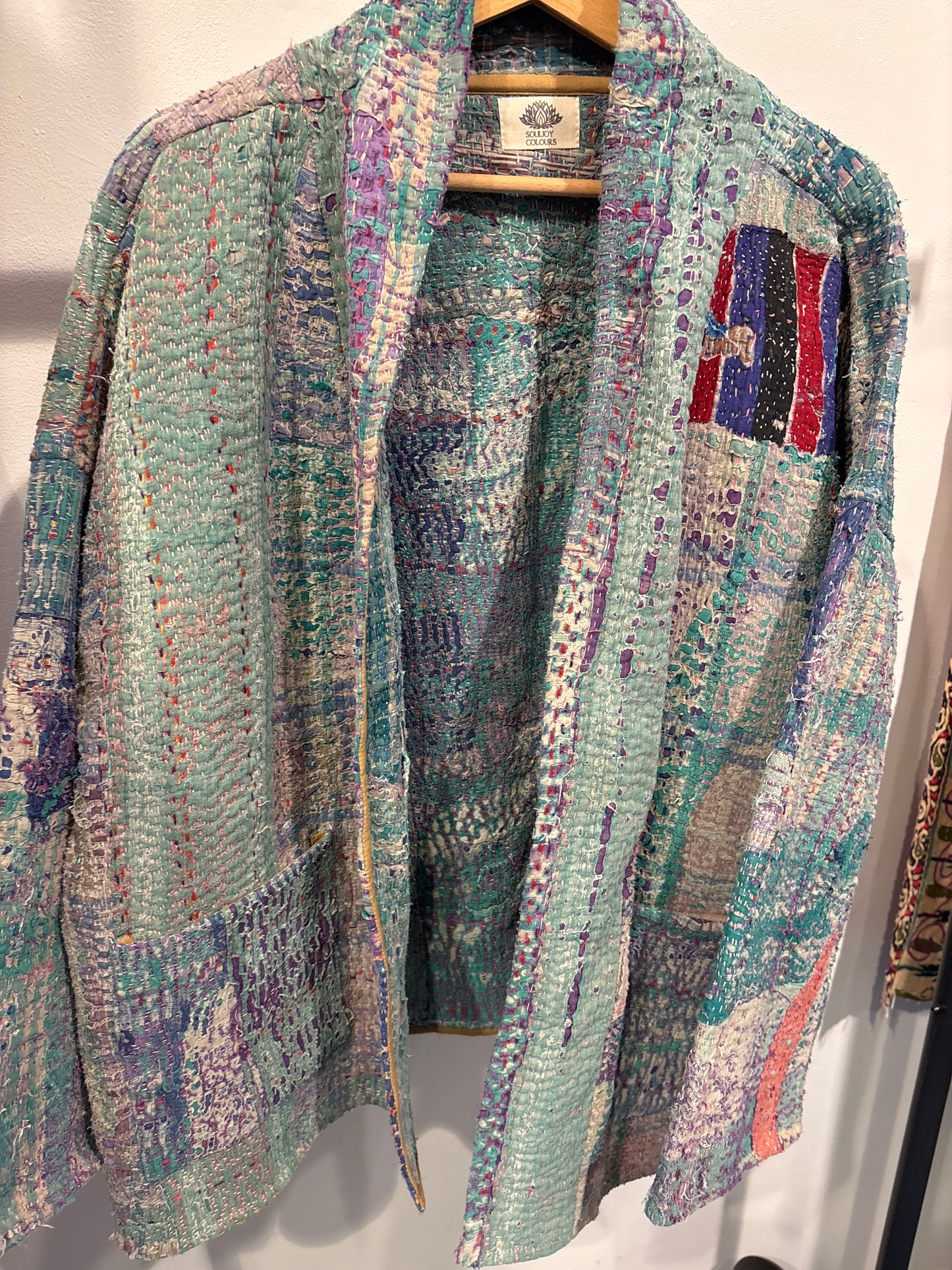 Kantha Blockprint jas-2 kanten