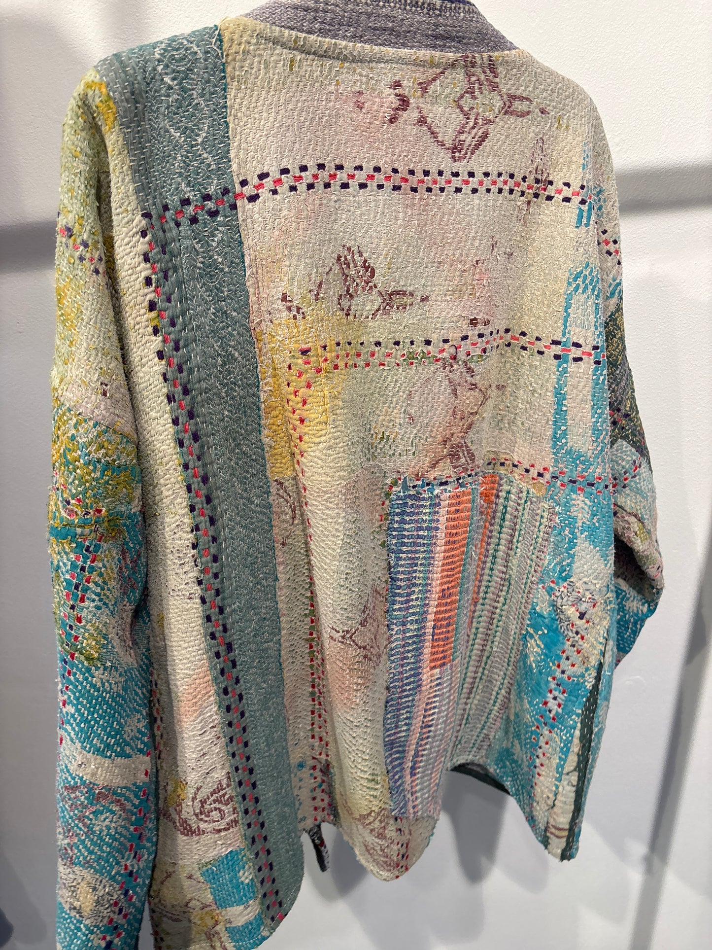 Kantha Blockprint jas-2 kanten