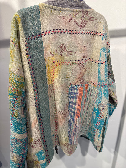 Kantha Blockprint jas-2 kanten