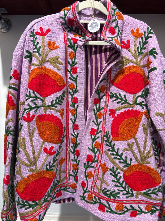 Katoenen suzani jas kort