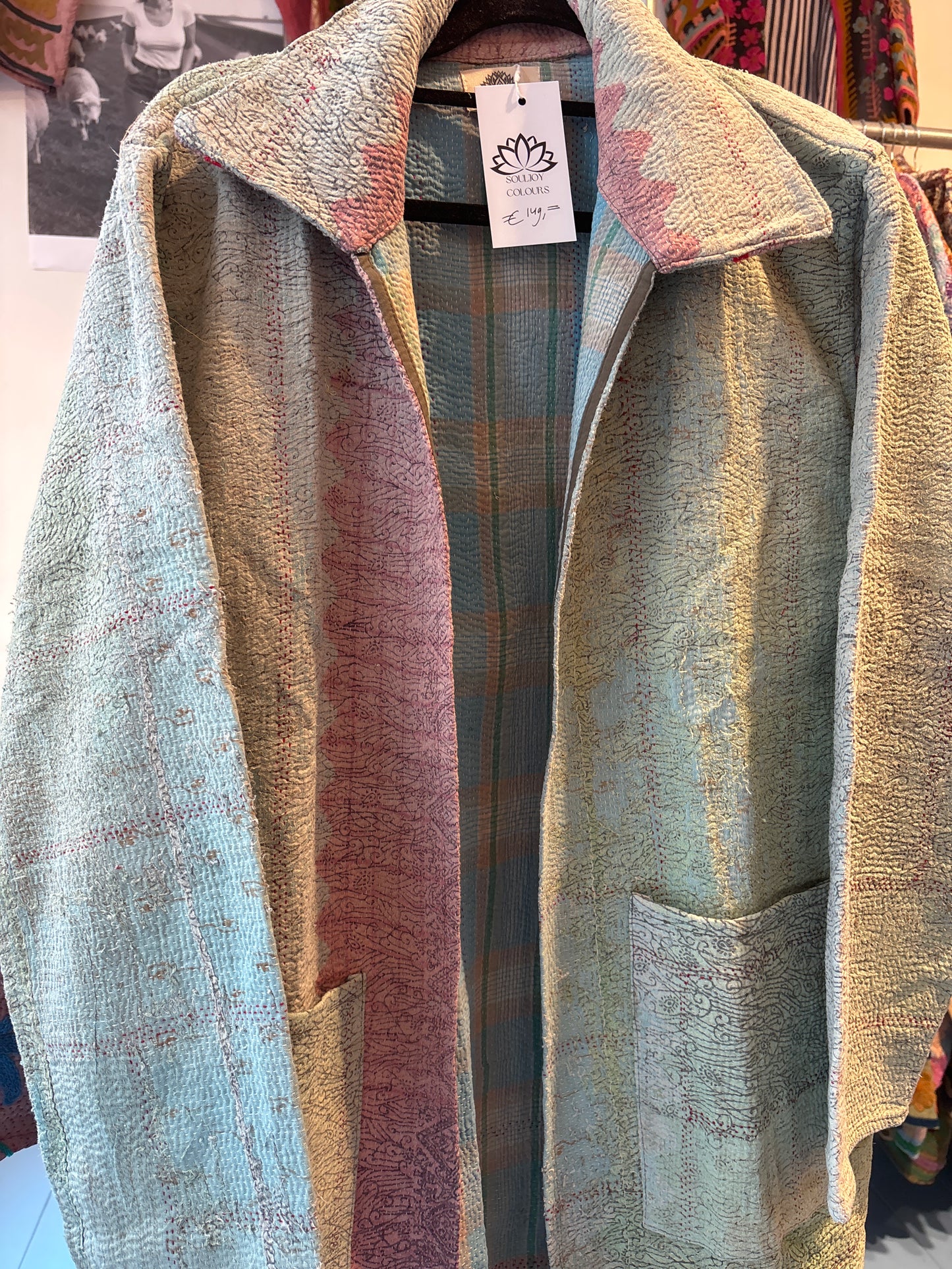 Lange katoenen Kantha