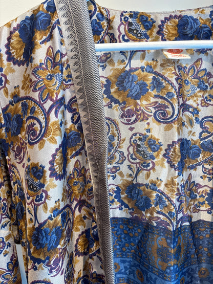 Zijden kimono halflang