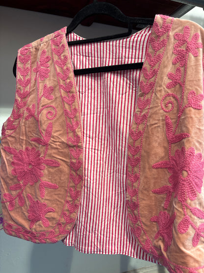 Gilet fluweel suzani-ruim