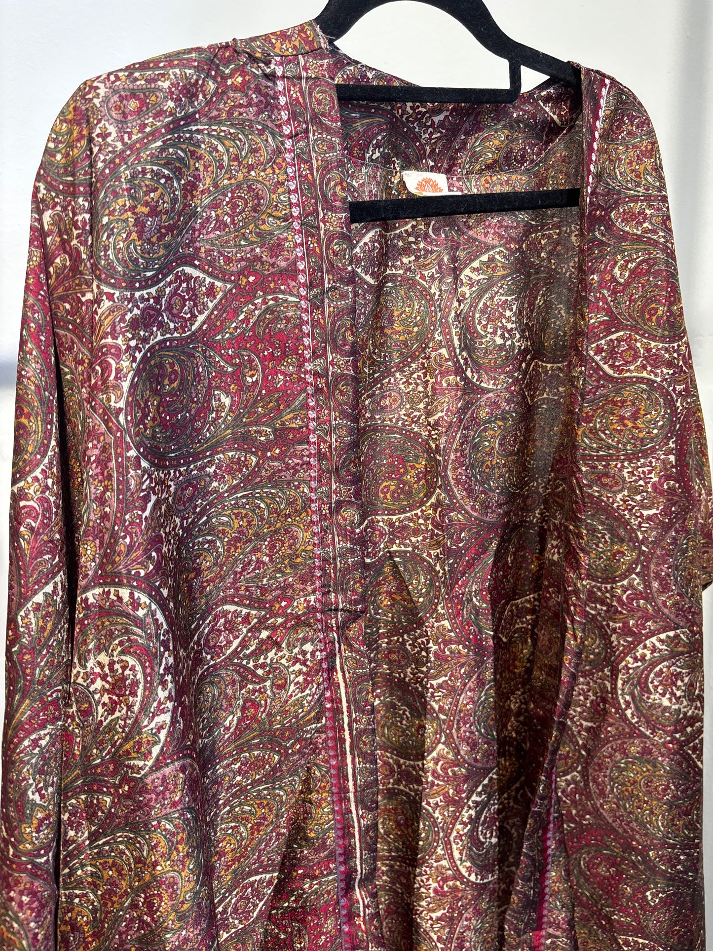 Recycled silk kimono lang