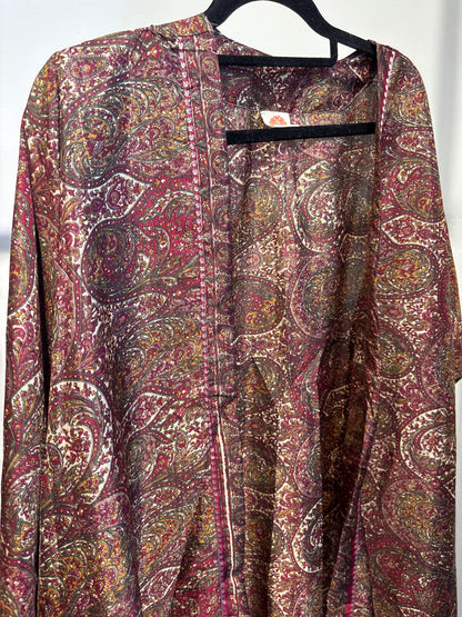 Recycled silk kimono lang