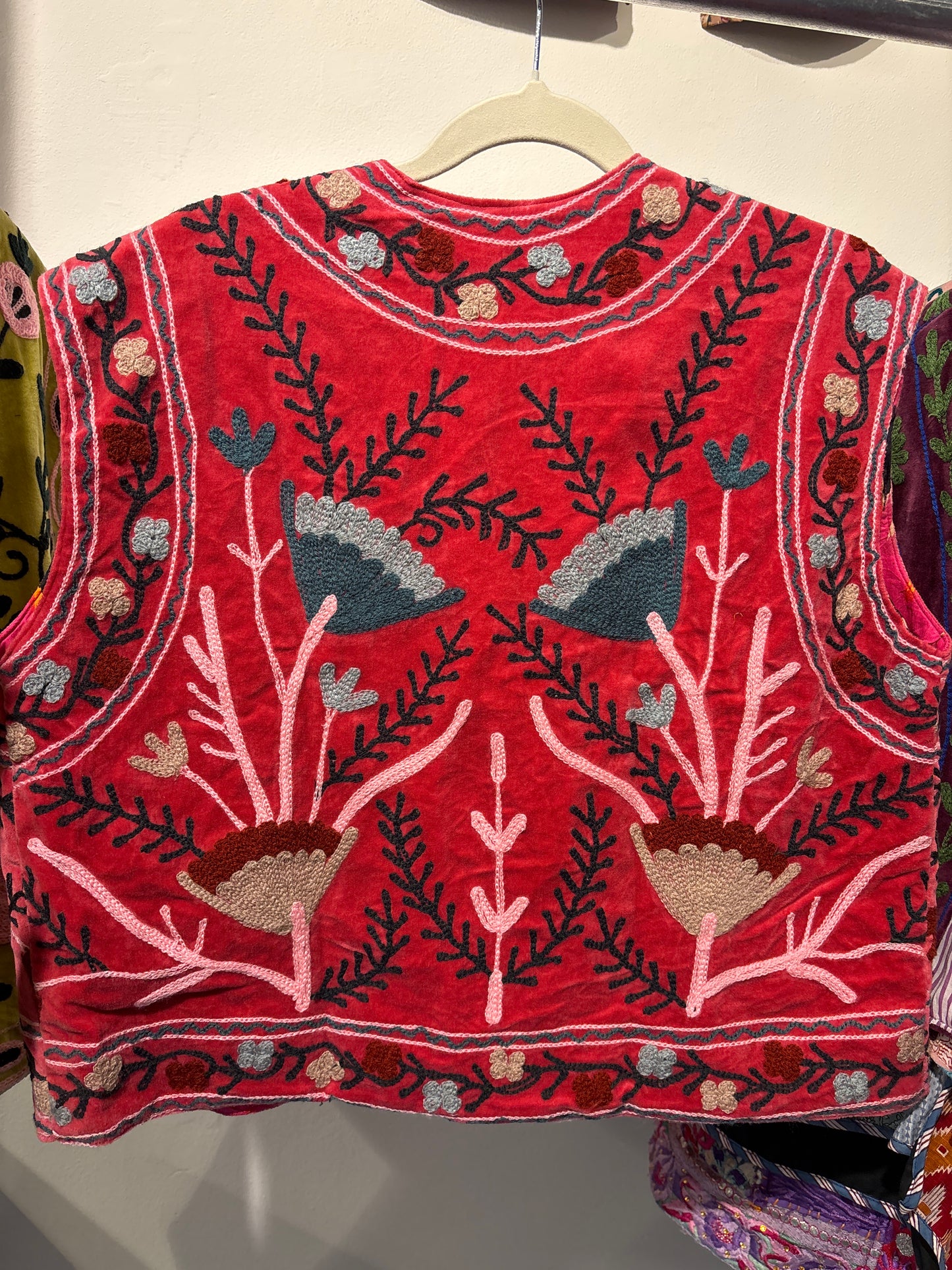 Gilet fluweel suzani-klein