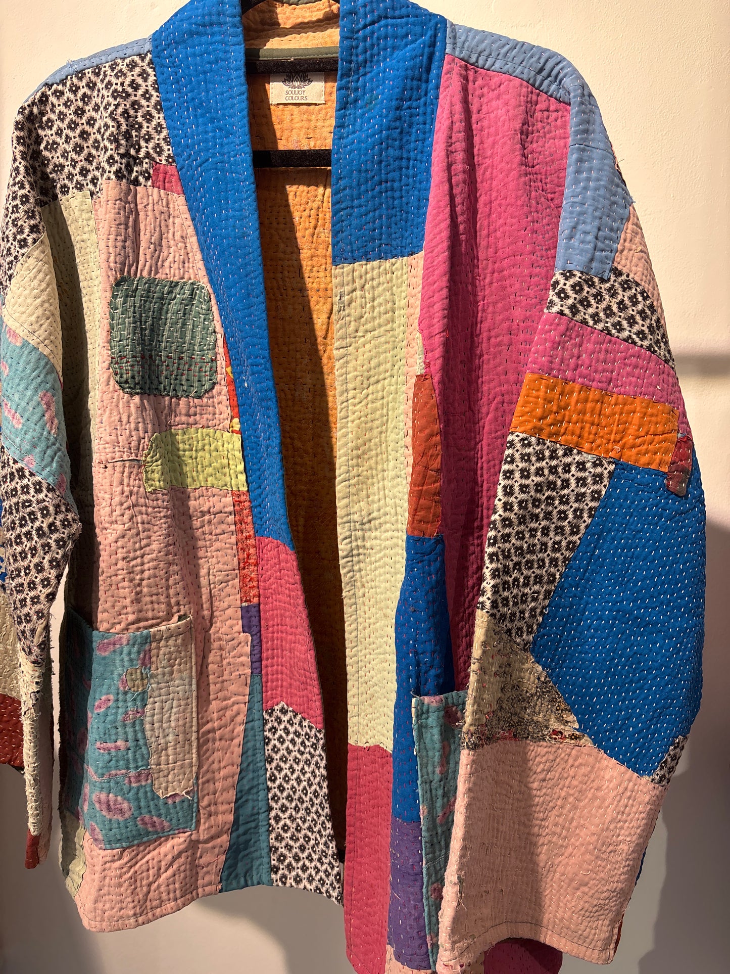 Kantha Blockprint jas-2 kanten