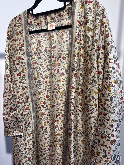 Recycled silk kimono lang