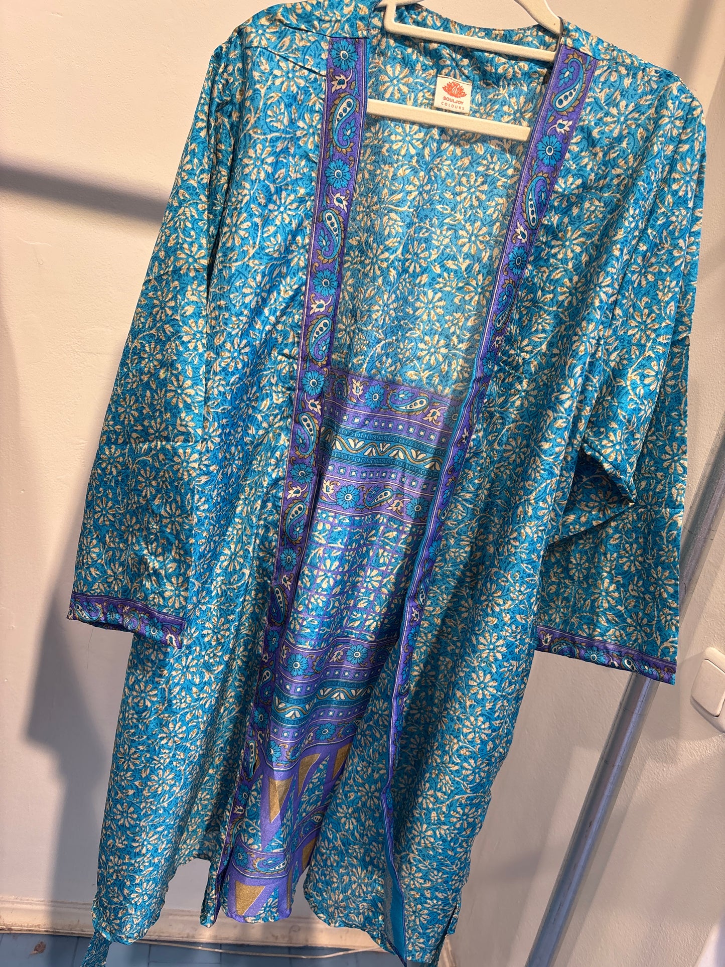 Zijden kimono halflang