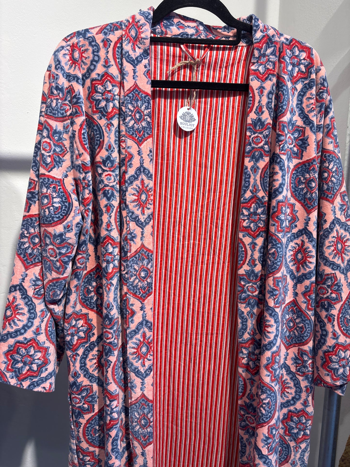 Lange fluwelen kimono