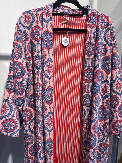 Lange fluwelen kimono