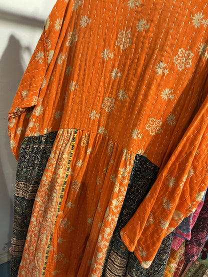 Kantha jurk lang- groot