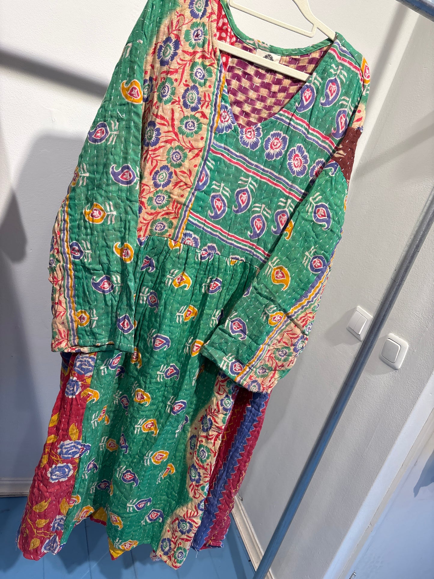 Kantha jurk lang- groot