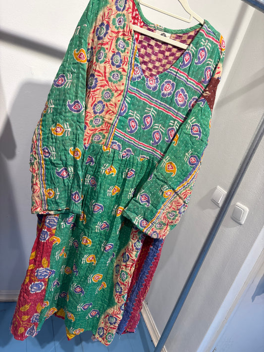 Kantha jurk lang- groot