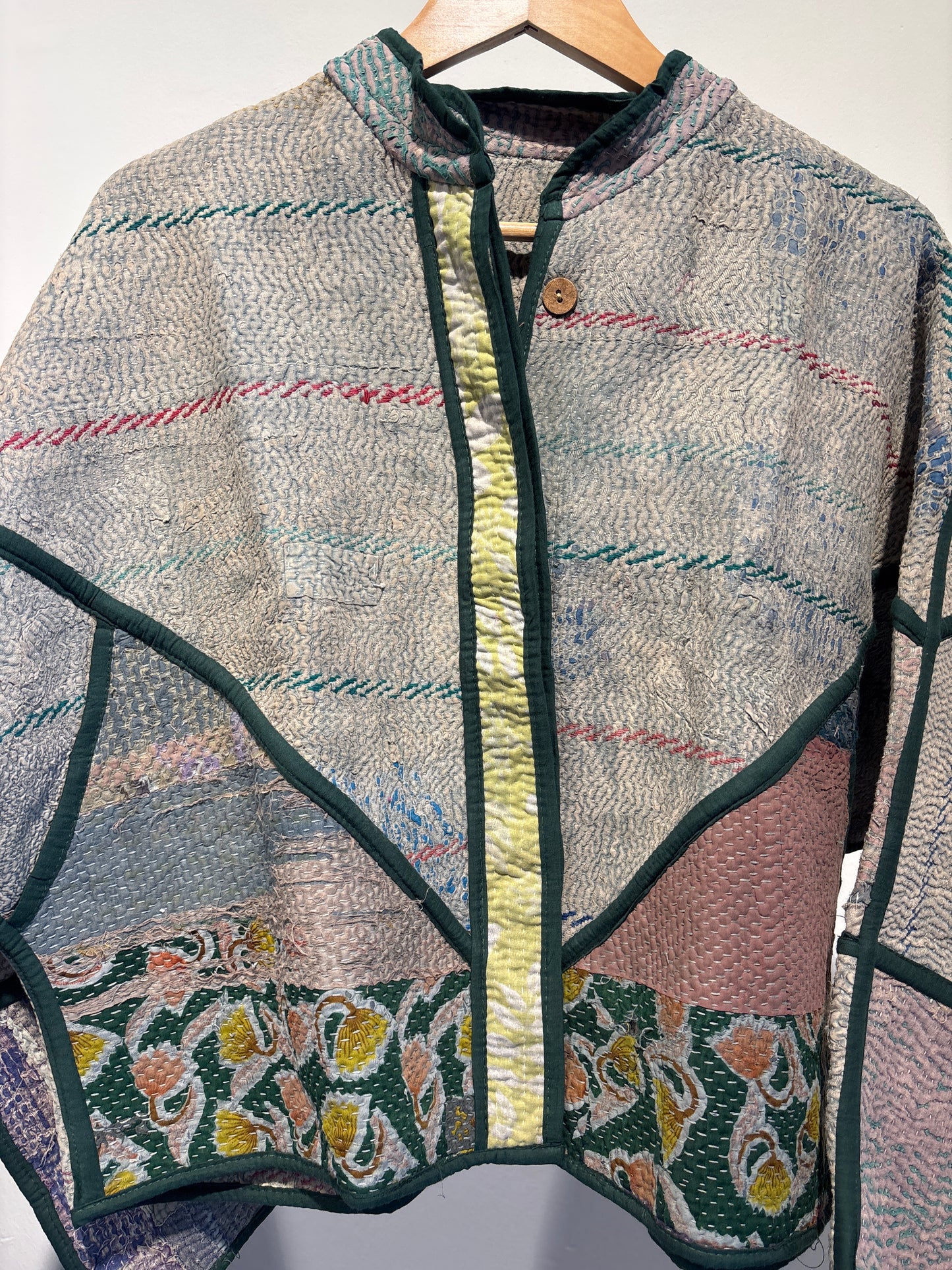 Kantha jas kort- 2 kanten