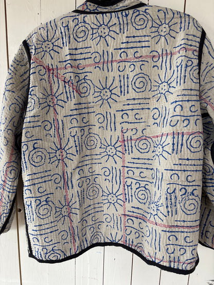Kantha Blockprint jas - 2 kanten