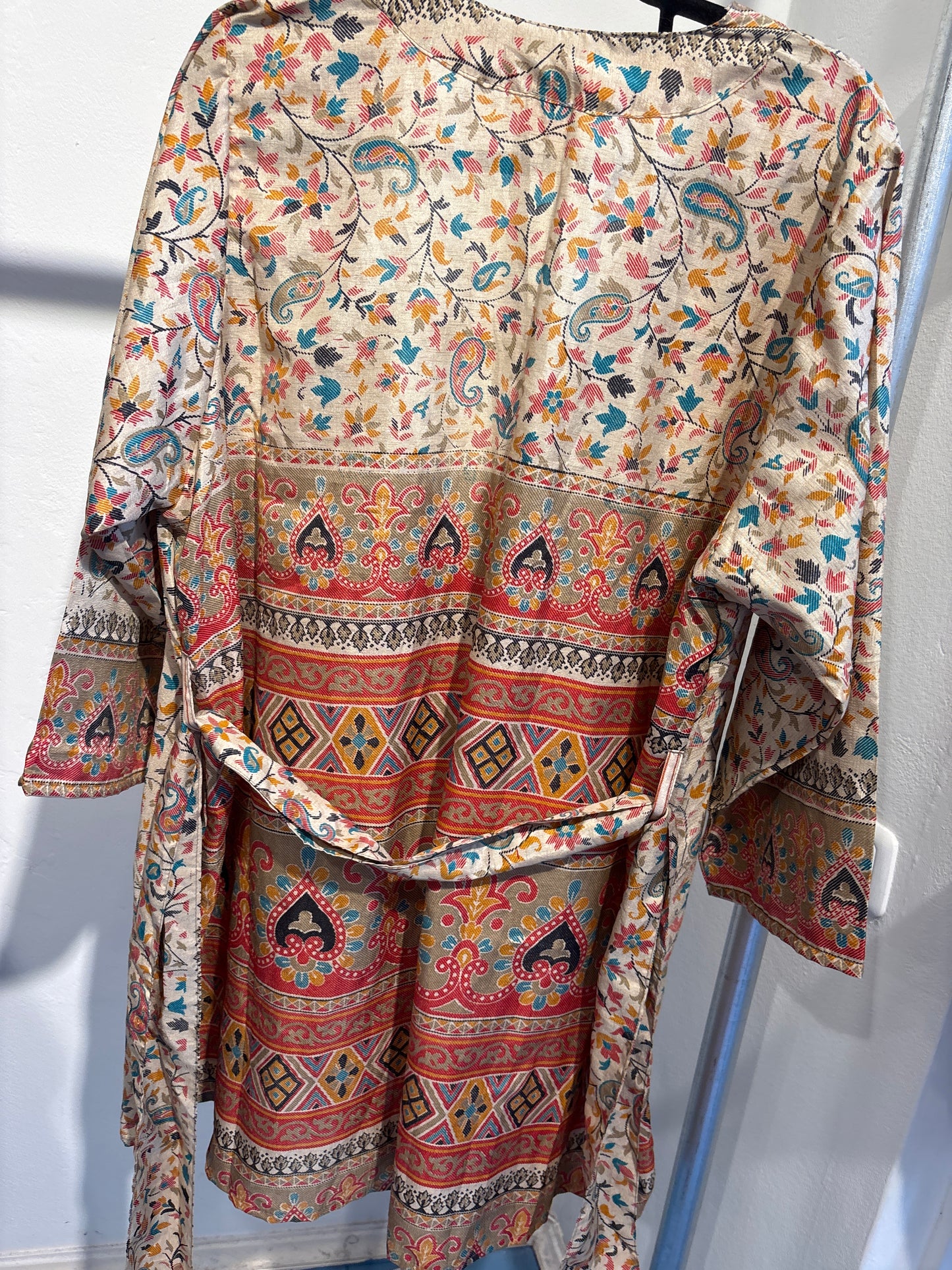 Zijden kimono halflang
