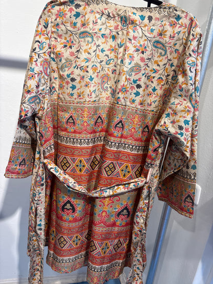 Zijden kimono halflang