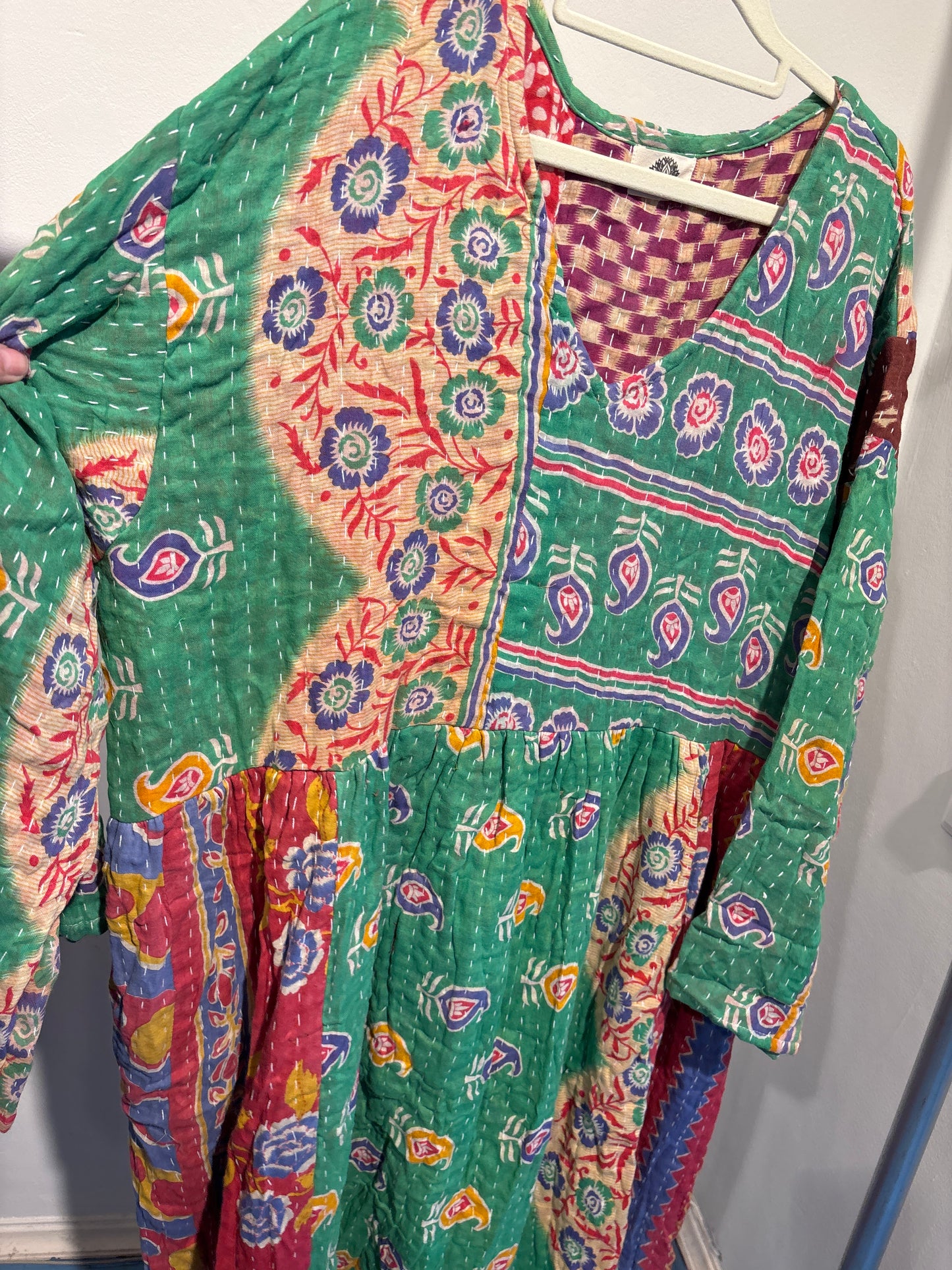 Kantha jurk lang- groot