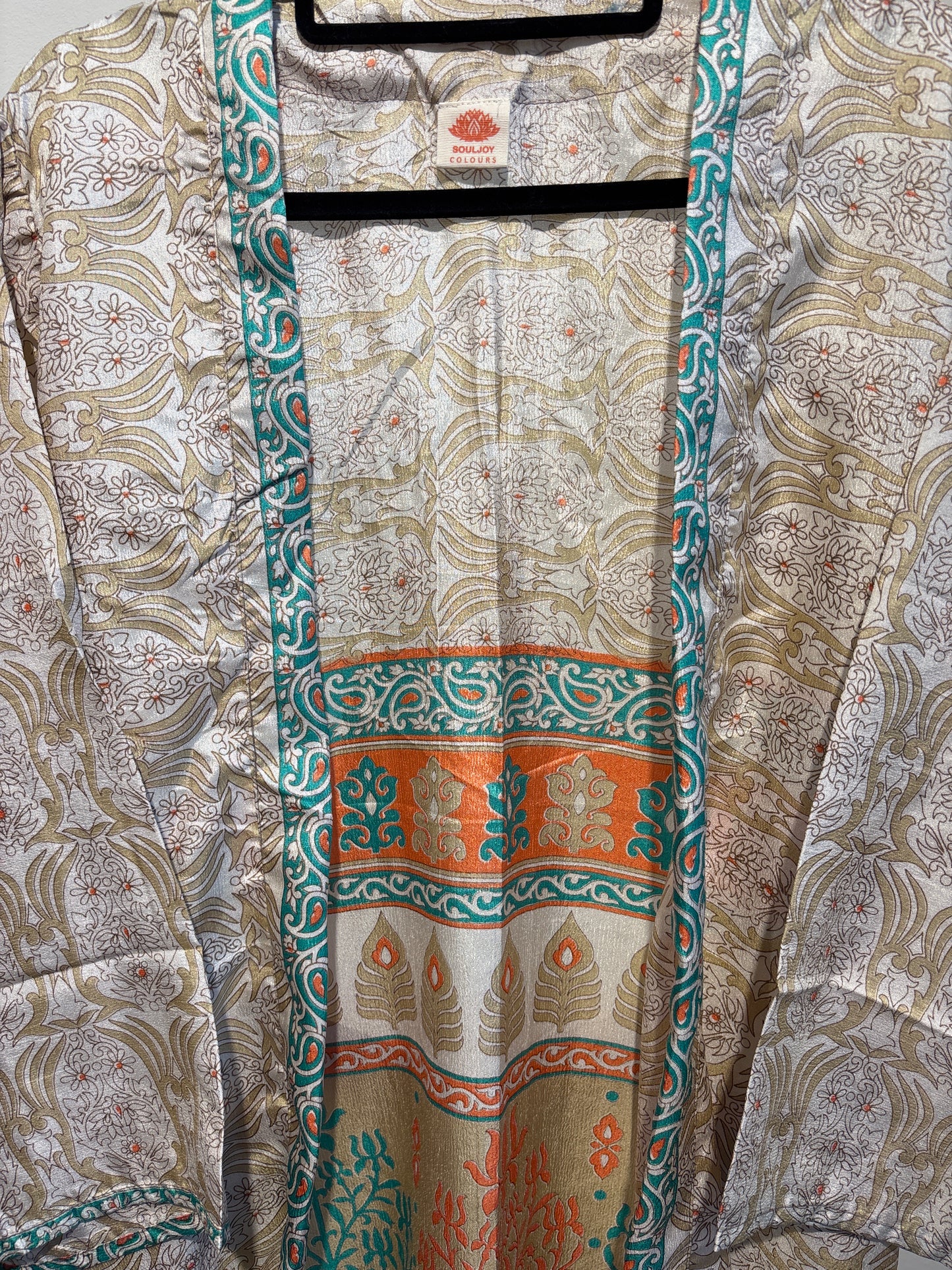 Zijden kimono halflang