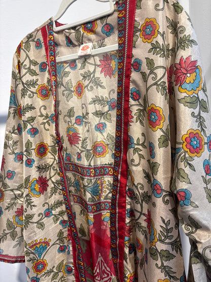 Zijden kimono halflang