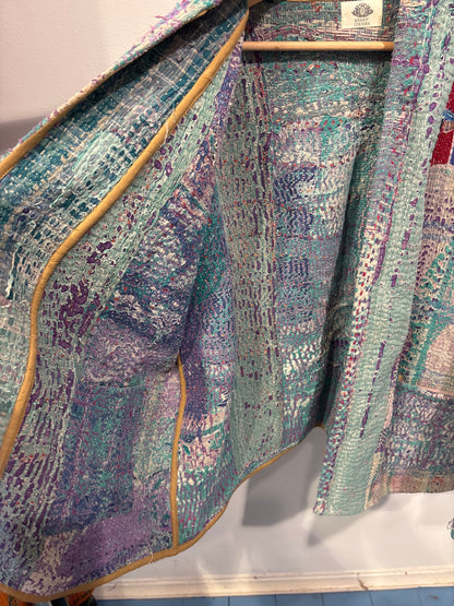 Kantha Blockprint jas-2 kanten