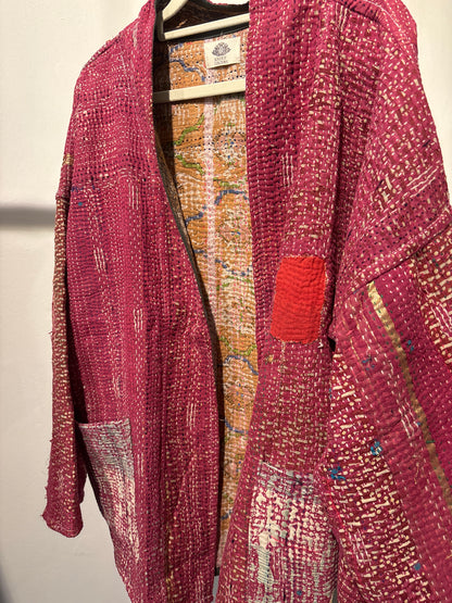 Kantha Blockprint jas-2 kanten