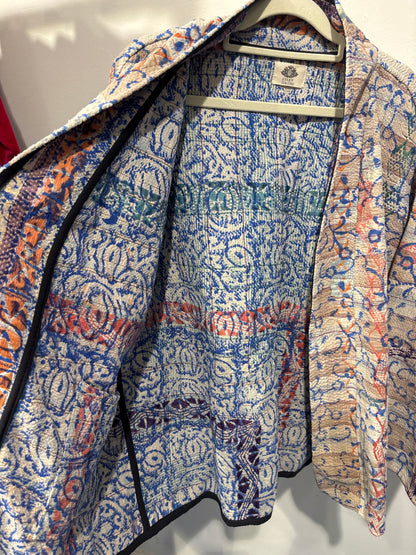 Kantha Blockprint jas-2 kanten