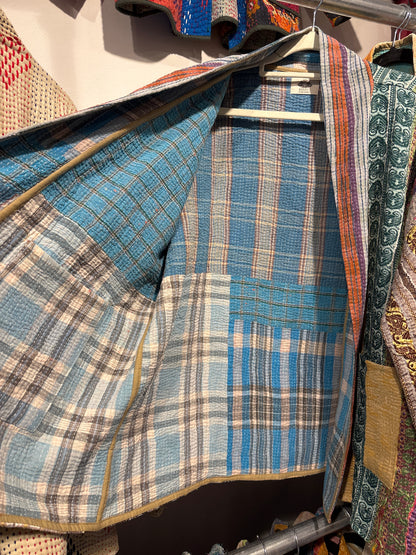 Kantha Blockprint jas-2 kanten l