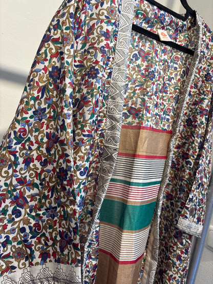 Zijden kimono halflang
