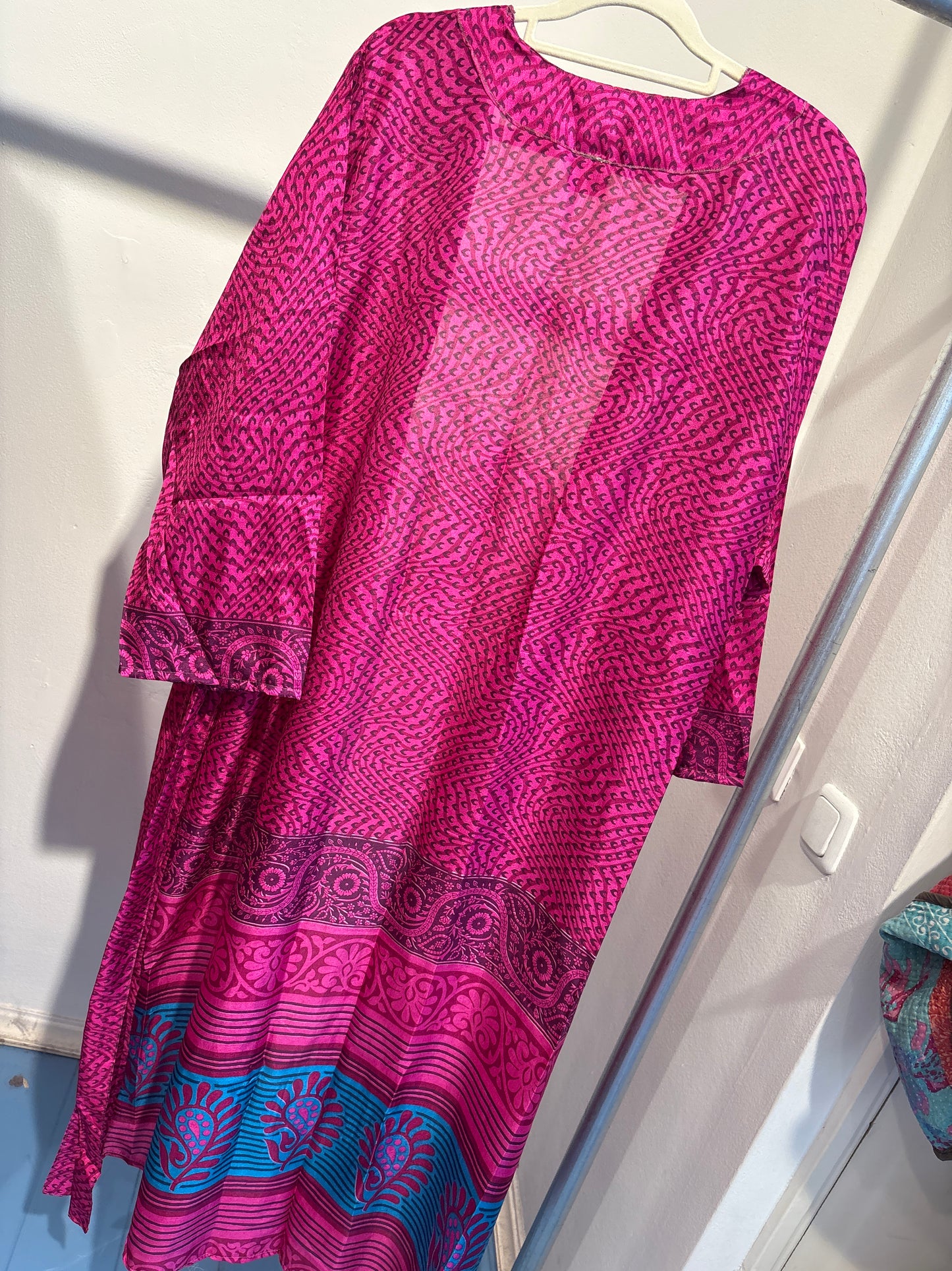 Recycled silk kimono lang