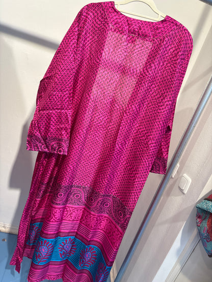 Recycled silk kimono lang